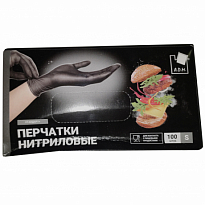 Перчатки нитриловые стандарт+, чёрные, S, 10 шт/уп., ADM/10
